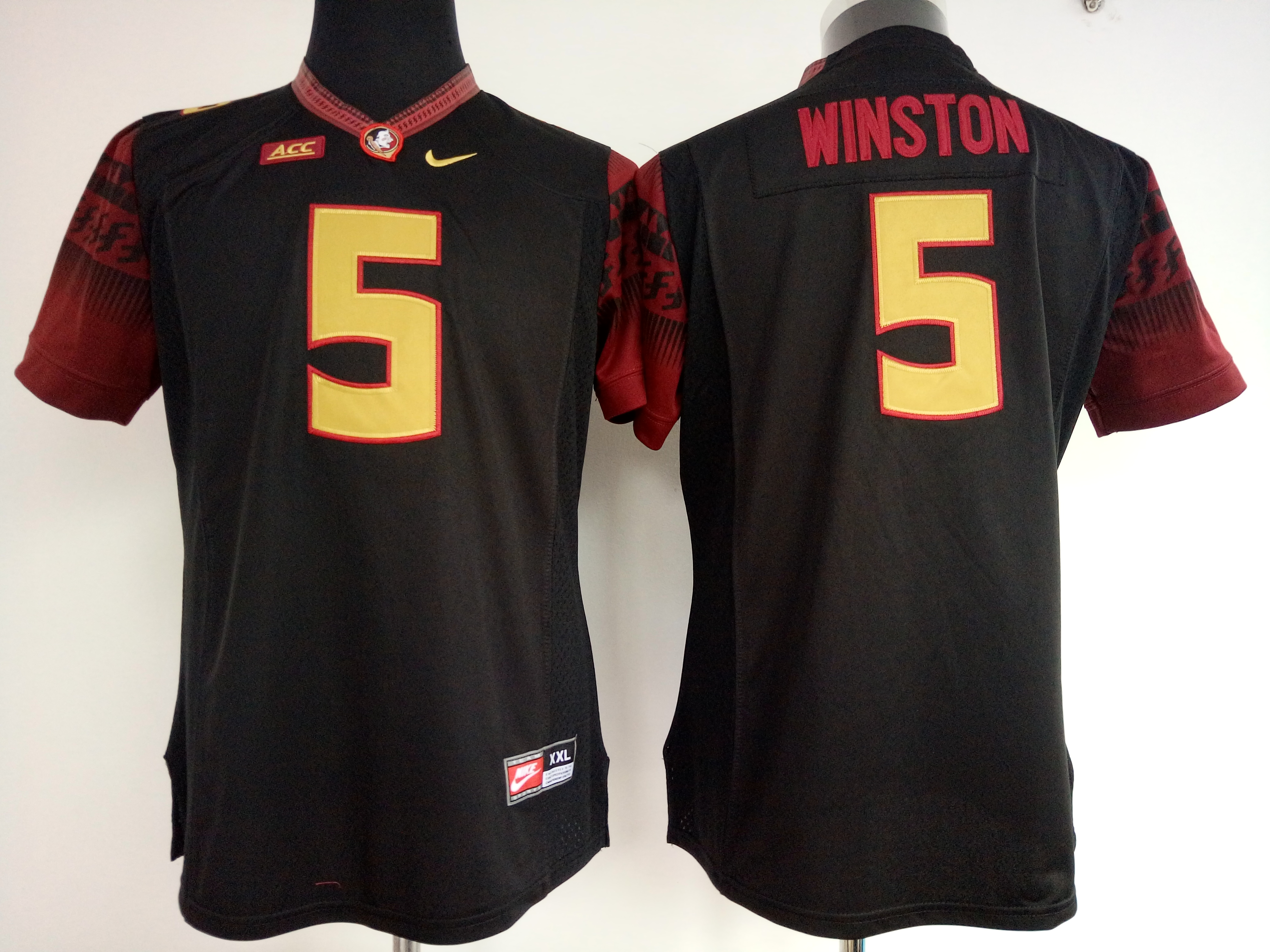 NCAA Womens Florida State Seminoles Black #5 Winston jerseys